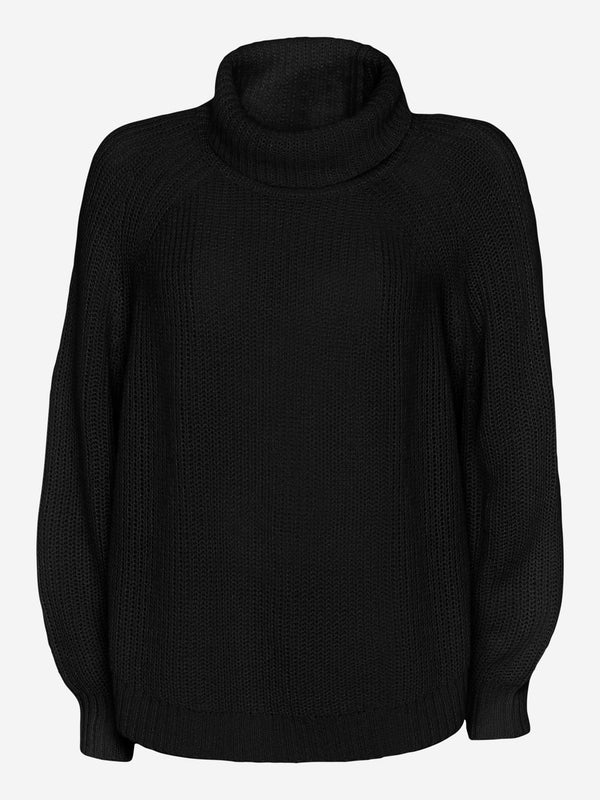 5618 Lihi Roll Neck - Ebony Black