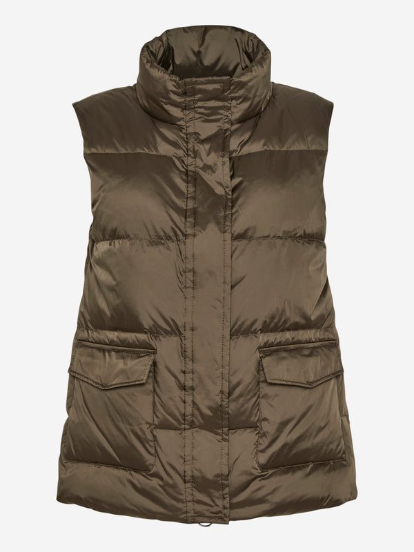 Aria New Darien Vest Short - Dark Olive Green