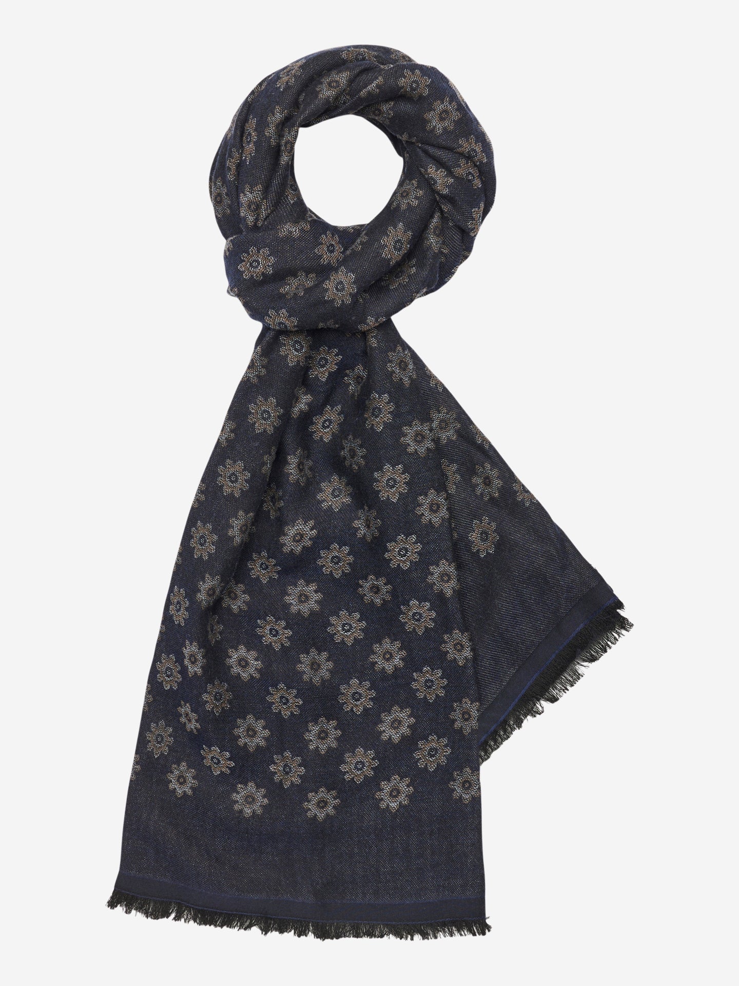 Scarves MW S328 180x25 cm Tubular - Dark Navy Blue