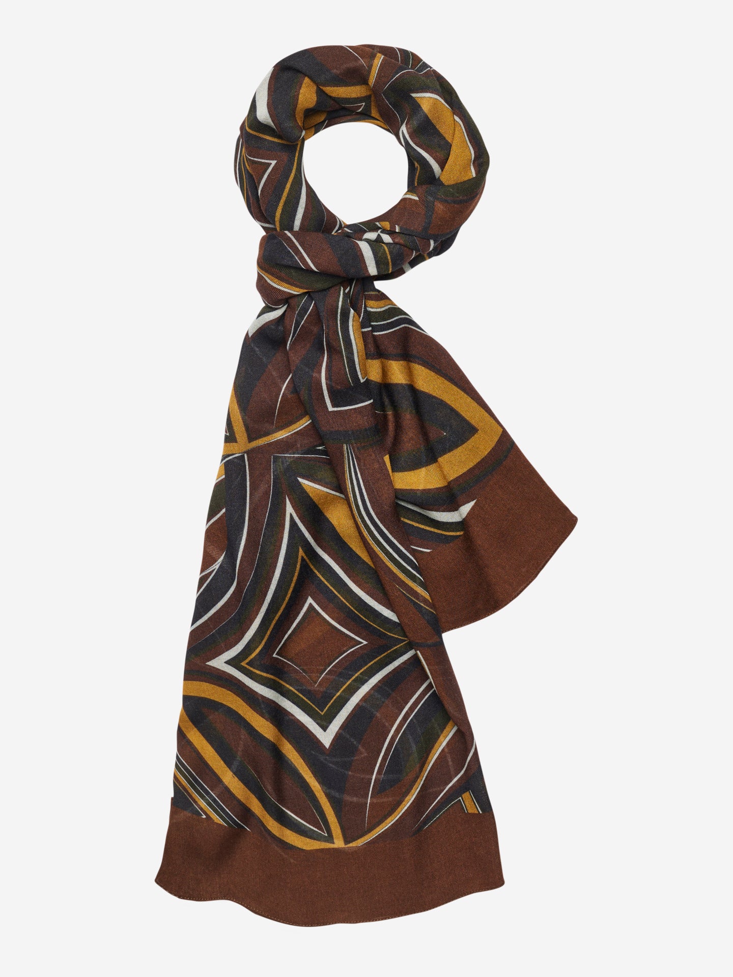 Scarves MW S343 70 cm x 180 cm - Dark Brown