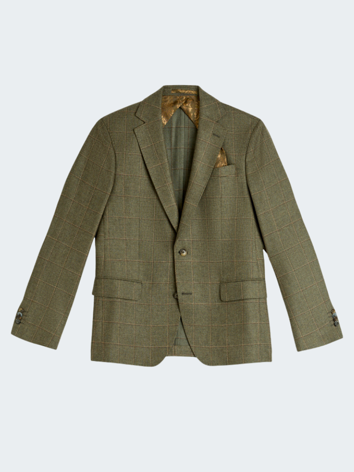 Cashmere Wool Check Blazer