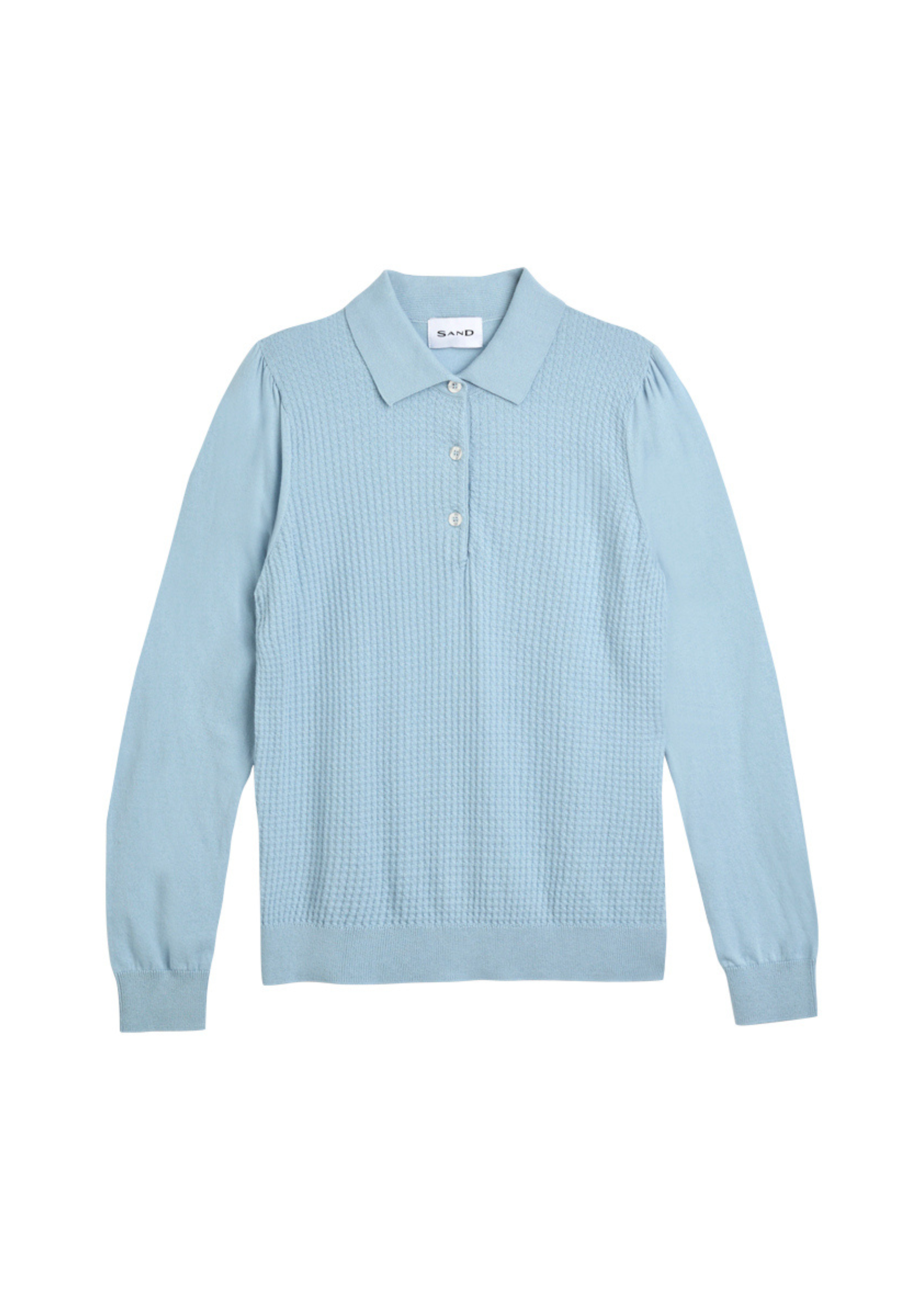 5445 WW Retro Polo Puff LS - Blue