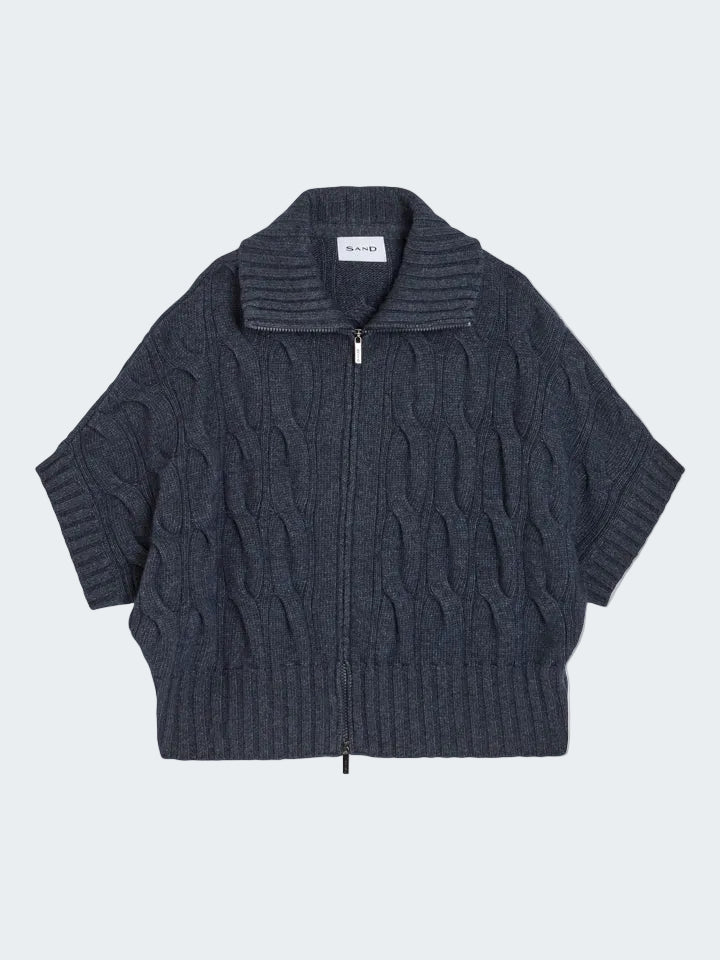 Cashmere Wool High Neck Vest