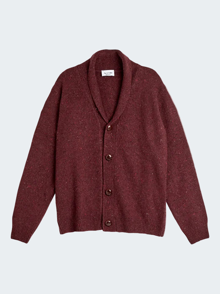 Mélange wool cardigan