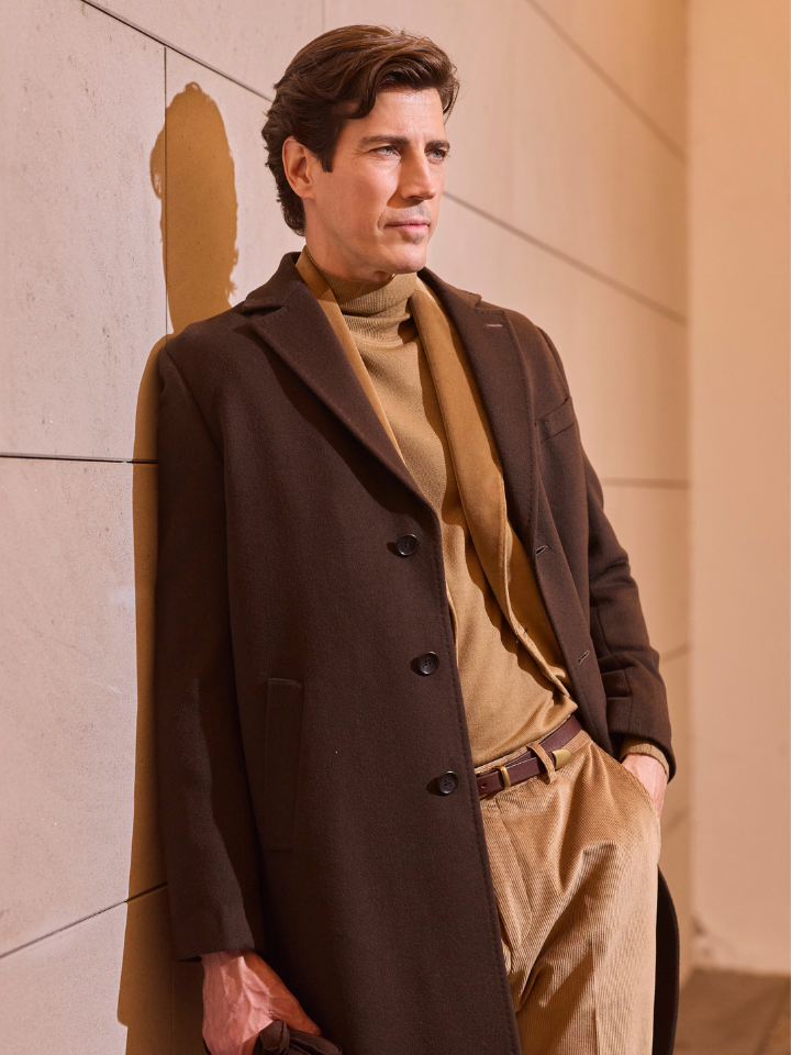 Buttoned Cashmere Coat