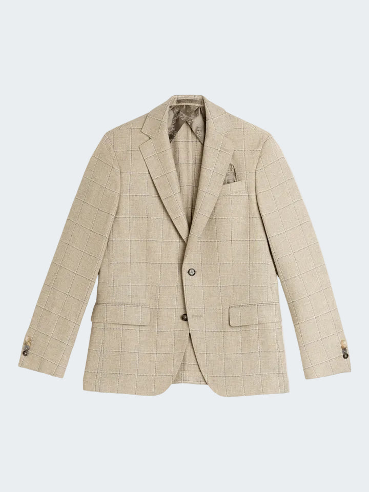 Cashmere Wool Check Blazer