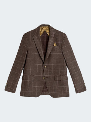 Cashmere Wool Check Blazer