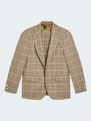 Soft Lambswool Check Blazer