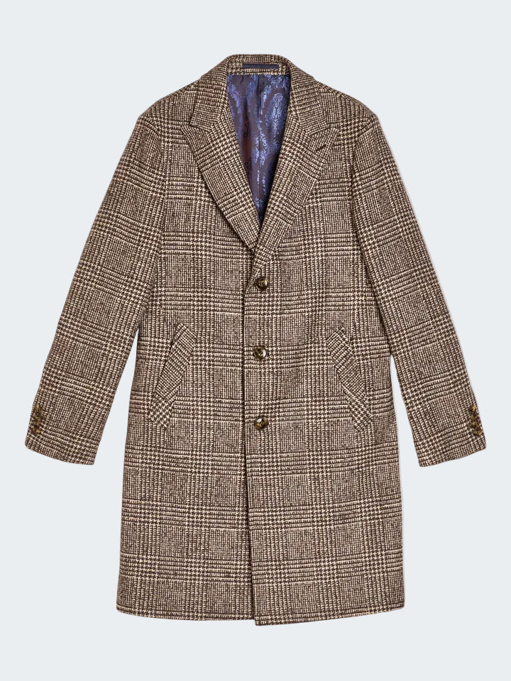 Retro Glenn Check Wool Coat