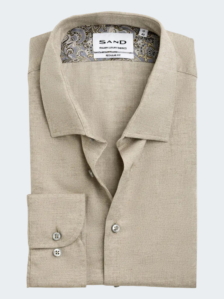 Fine Twill Flannel Regular Shirt