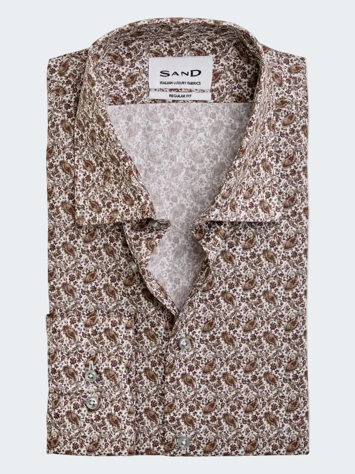 Cotton Poplin Printed Regular Shirt