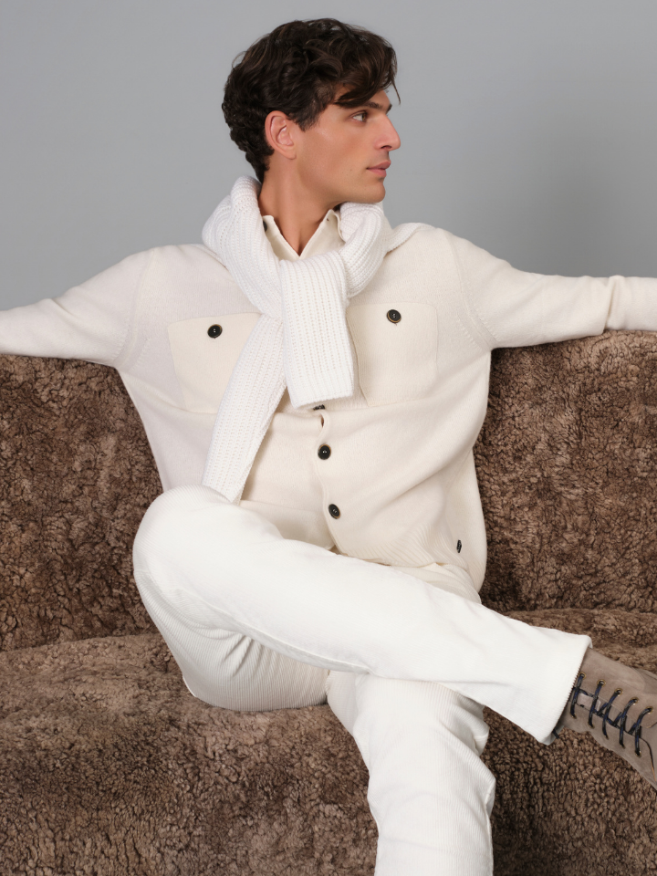 Lambswool Knitted Cardigan