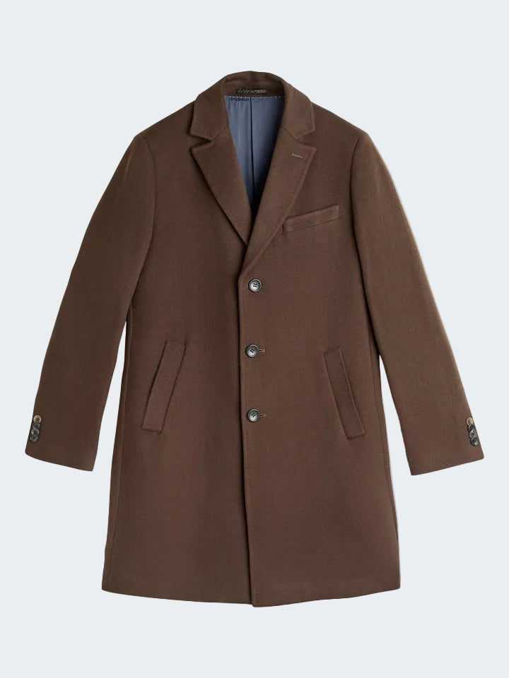 Buttoned Cashmere Coat