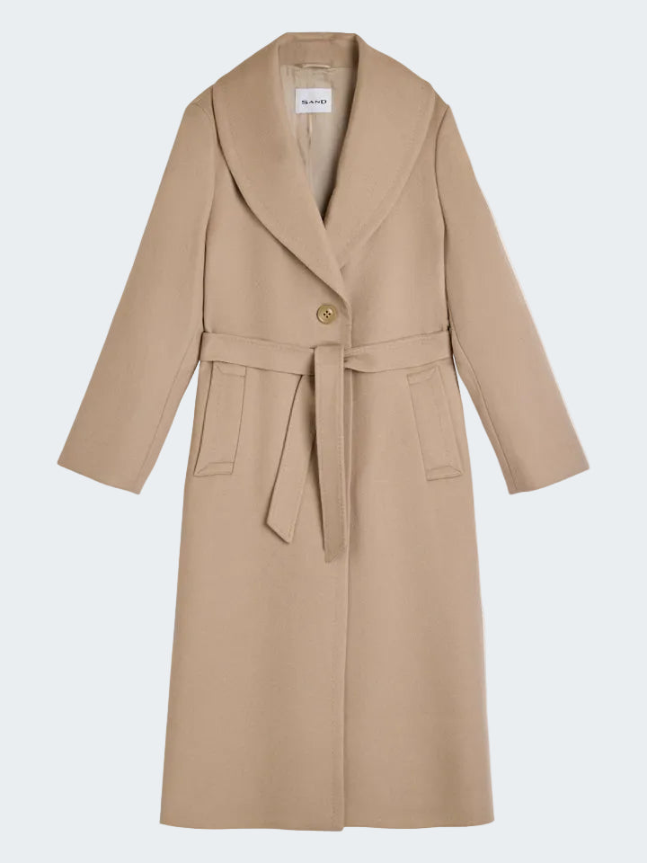 Shawl Midi Cashmere Wool Coat