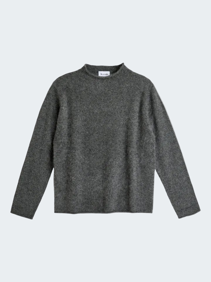 Gray sweater on a white background