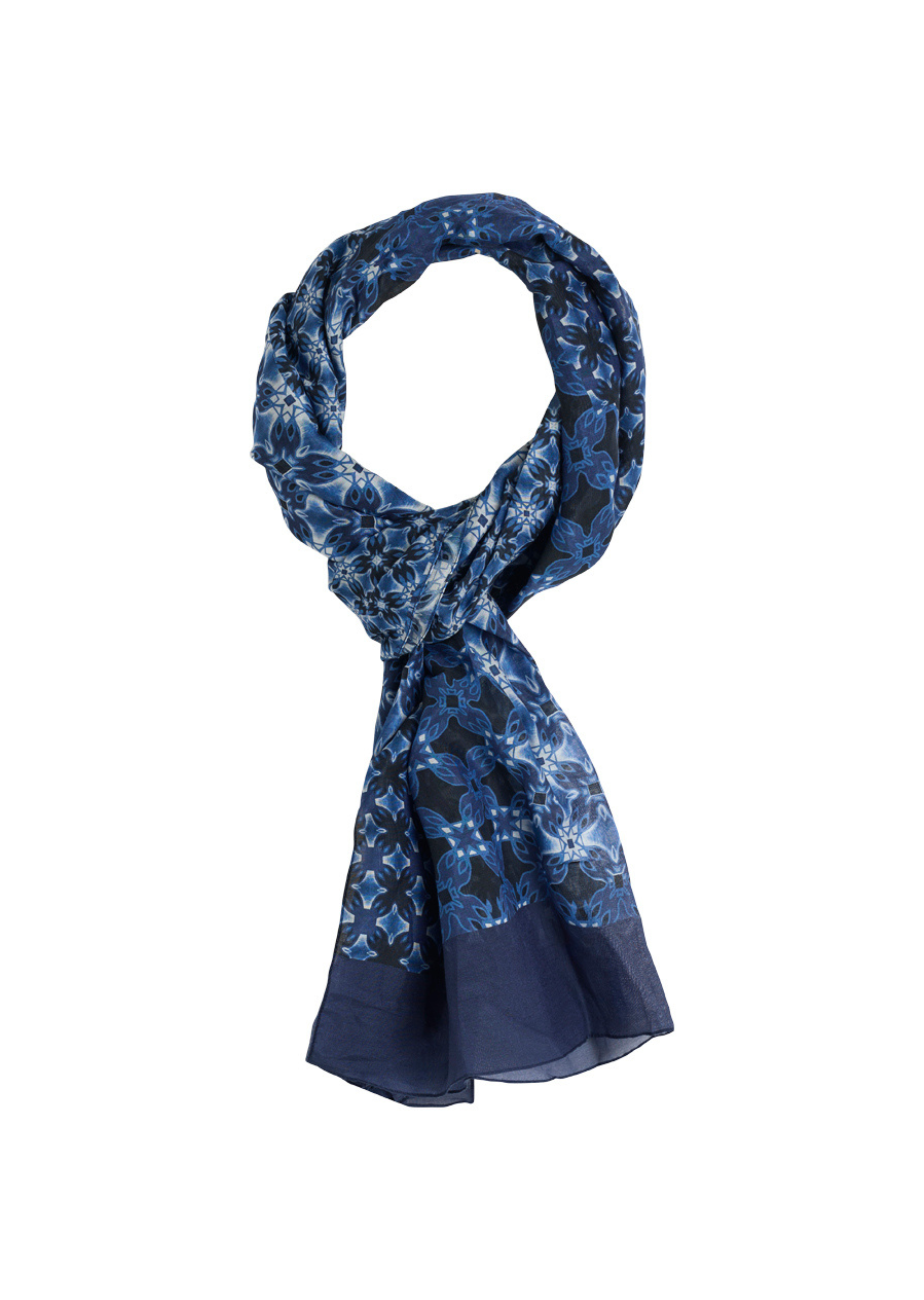 Scarves MW S369 68 cm x 185 cm - Medium Blue