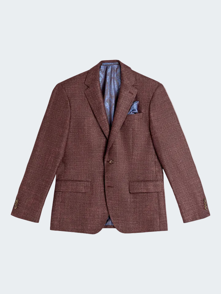 Silk with Fine Wool Hopsack Blazer