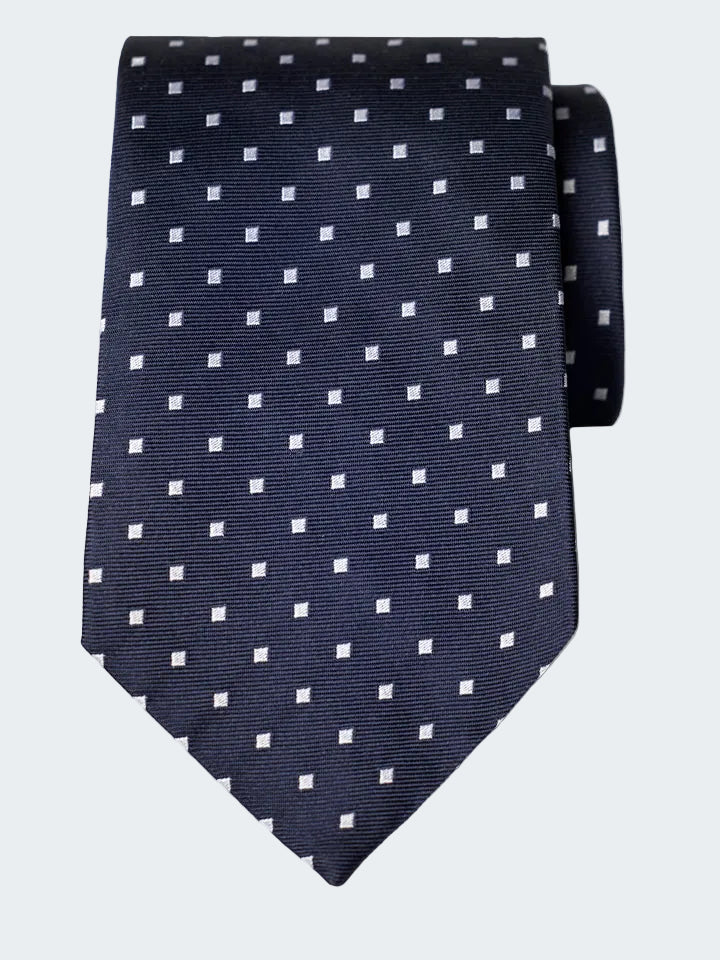 Polka dot silk tie