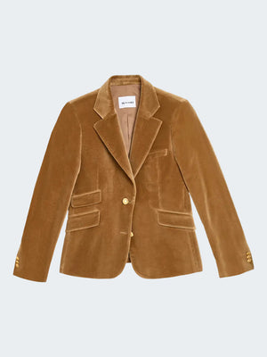 Velvet Notched Lapel Blazer