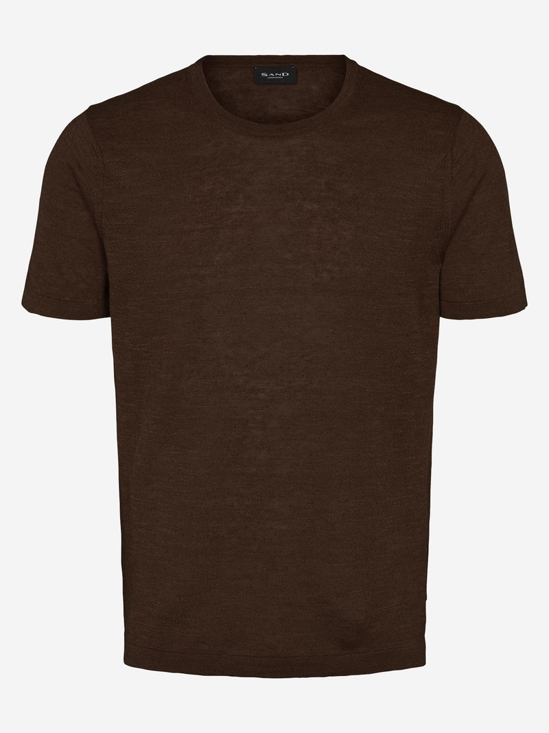 Linen T-Shirt - Dark Brown