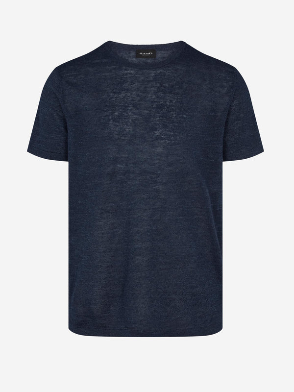 Linen T-Shirt - Medium Blue