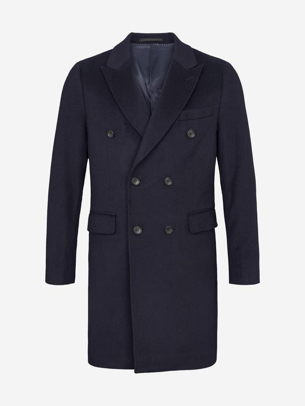 Cashmere Coat Sultan DB - Medium Blue