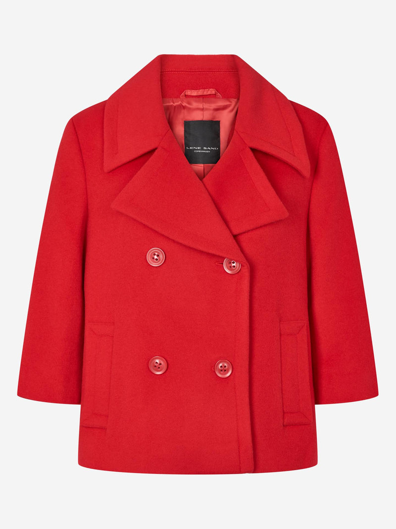 Cashmere Coat W Delwyn Short - Medium Red